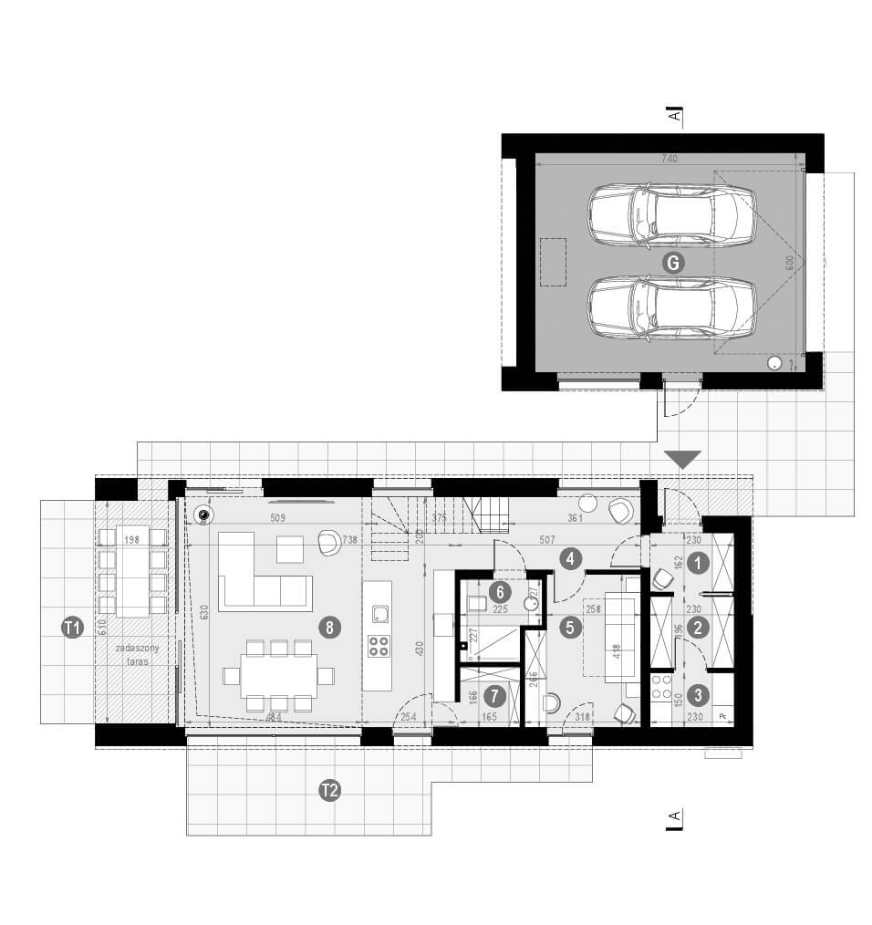 HOMEKONCEPT 114 G2 — План первого этажа