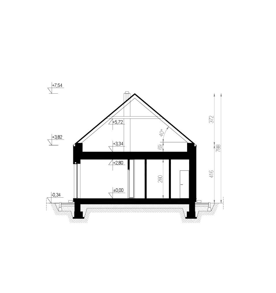 HOMEKONCEPT 117 G2 вариант 01 — Разрез